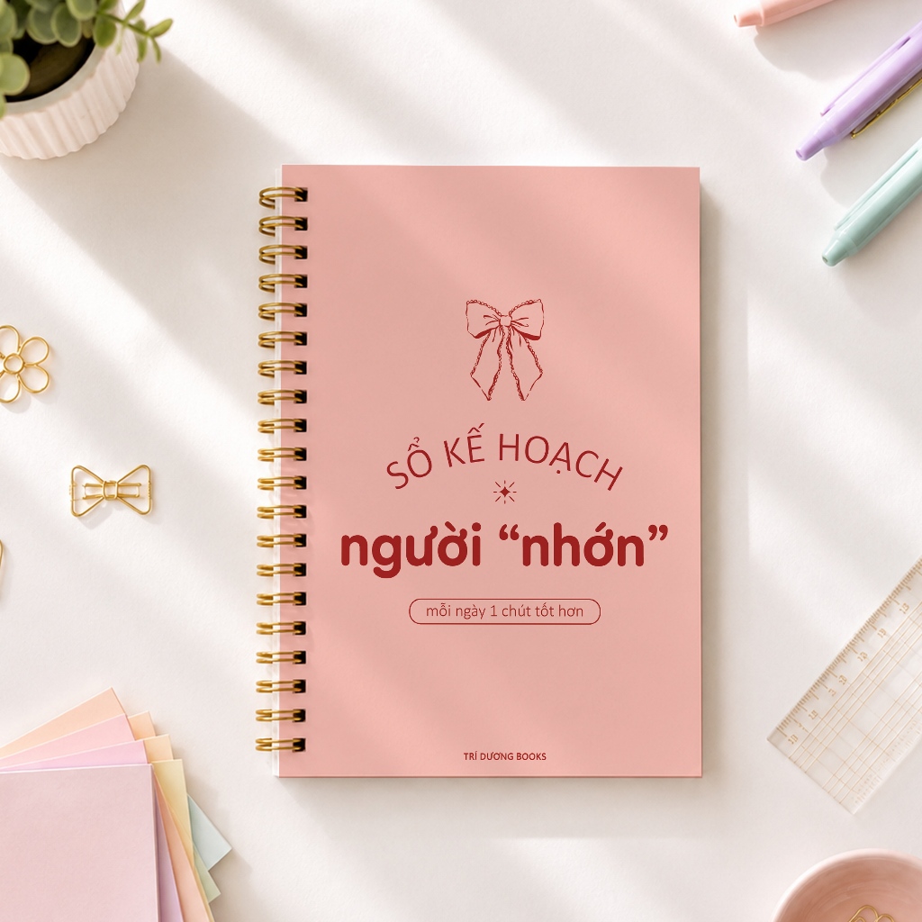 Sổ kế hoạch hằng ngày - Sổ kế hoạch Người “Nhớn” A5 120 trang ghi chép kế hoạch mục tiêu Nhật Ký Hàng Ngày Daily Planner
