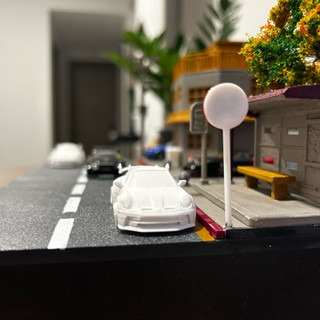 Porsche 911 gt3 in 3d màu ngẫu nhiên tỉ lệ 1/64 trang trí diorama - phụ kiện xe mô hình trang trí diorama - xe mô hình