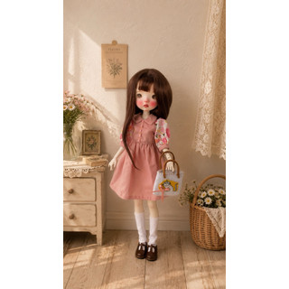 Váy hồng hoa size búp bê blythe,ob24