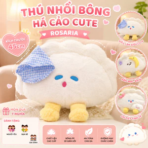 Thú Nhồi Bông Há Cảo 45cm Chính Hãng – Gấu Bông Mềm Mịn, Thiết Kế Đáng Yêu, An Toàn Cho Mọi Lứa Tuổi