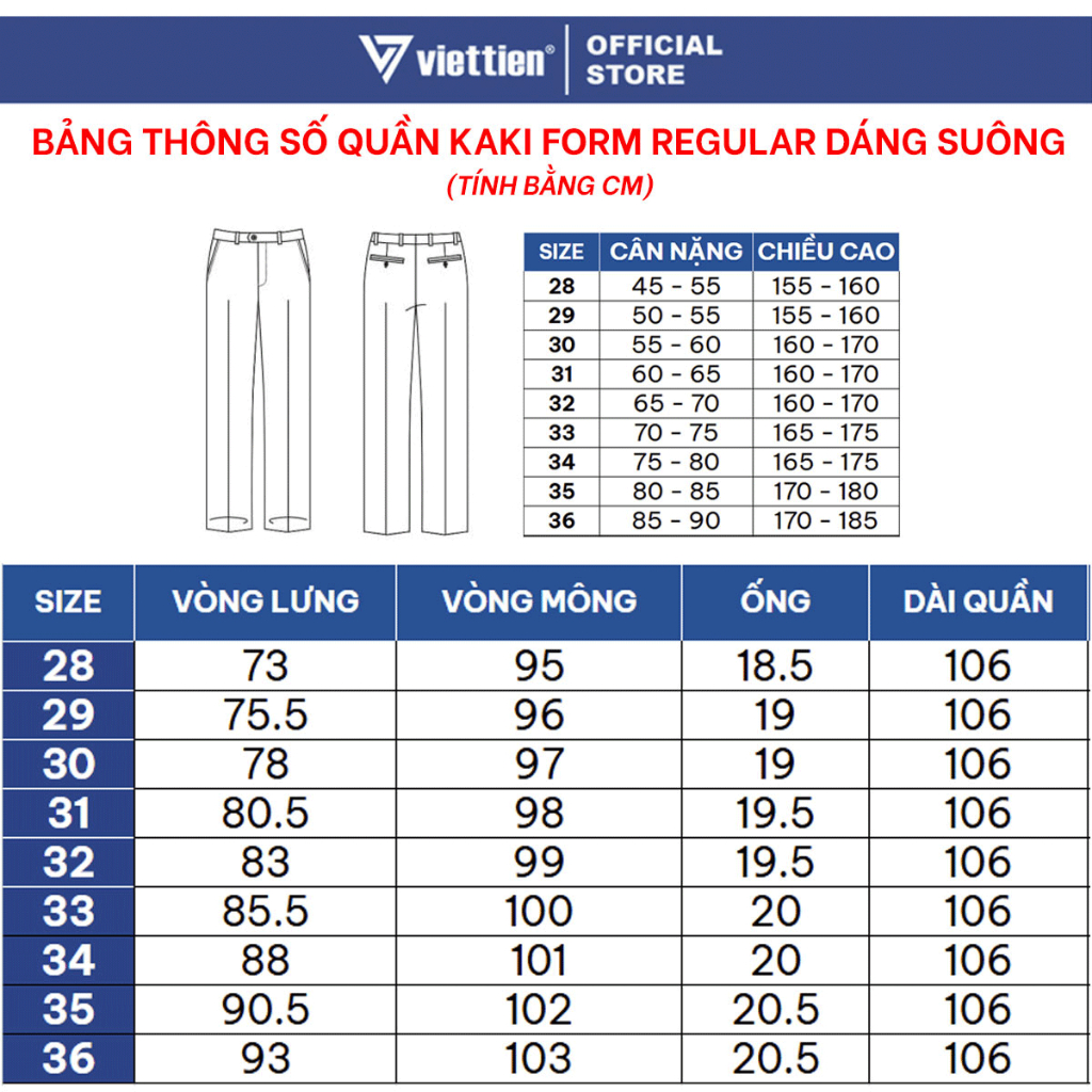VIETTIEN SALE - Quần Khaki Việt Tiến, Màu Xám, Họa Tiết Trơn, Form Regular Chất liệu Cao cấp