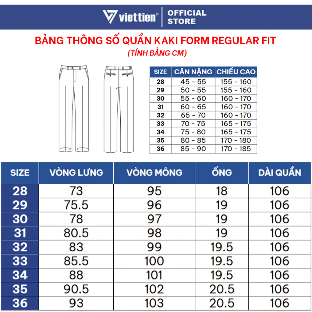 QUẦN KHAKI VIỆT TIẾN SALE Dài, Màu Xanh Navy, Họa Tiết Trơn, Form Regular Fit , Quà tặng Nam