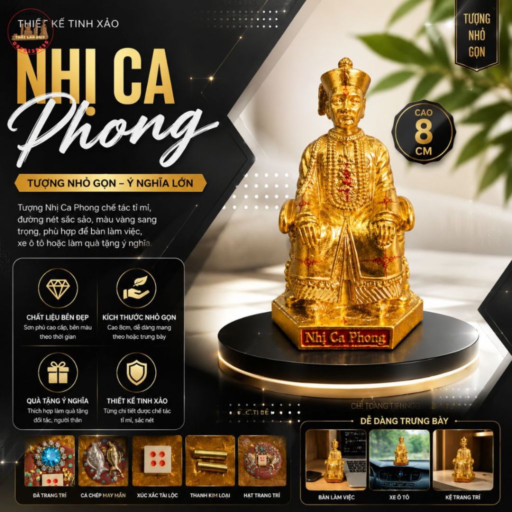 Mẫu Tượng Decor Mini Màu Vàng Kiểu Dáng Nghệ Thuật Dùng Trang Trí Bàn Làm Việc 8–11cm
