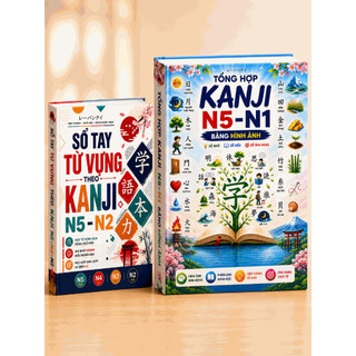 SÁCH _ COMBO HỌC KANJI HÌNH ẢNH N5-N4-N3-N2-N1