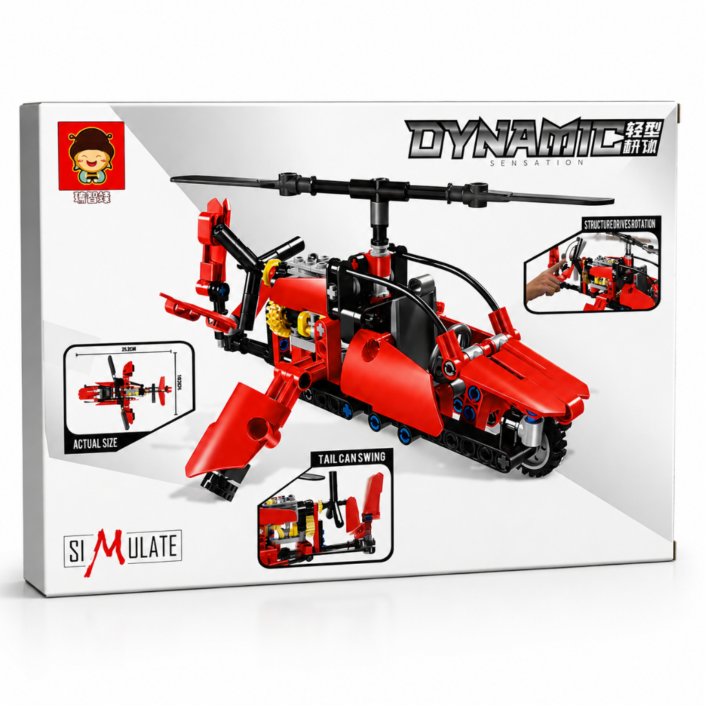 Bộ Lắp Ráp Trực Thăng Cơ Khí Đồ Chơi STEM Giáo Dục Cho Bé Đồ Chơi Trẻ Em