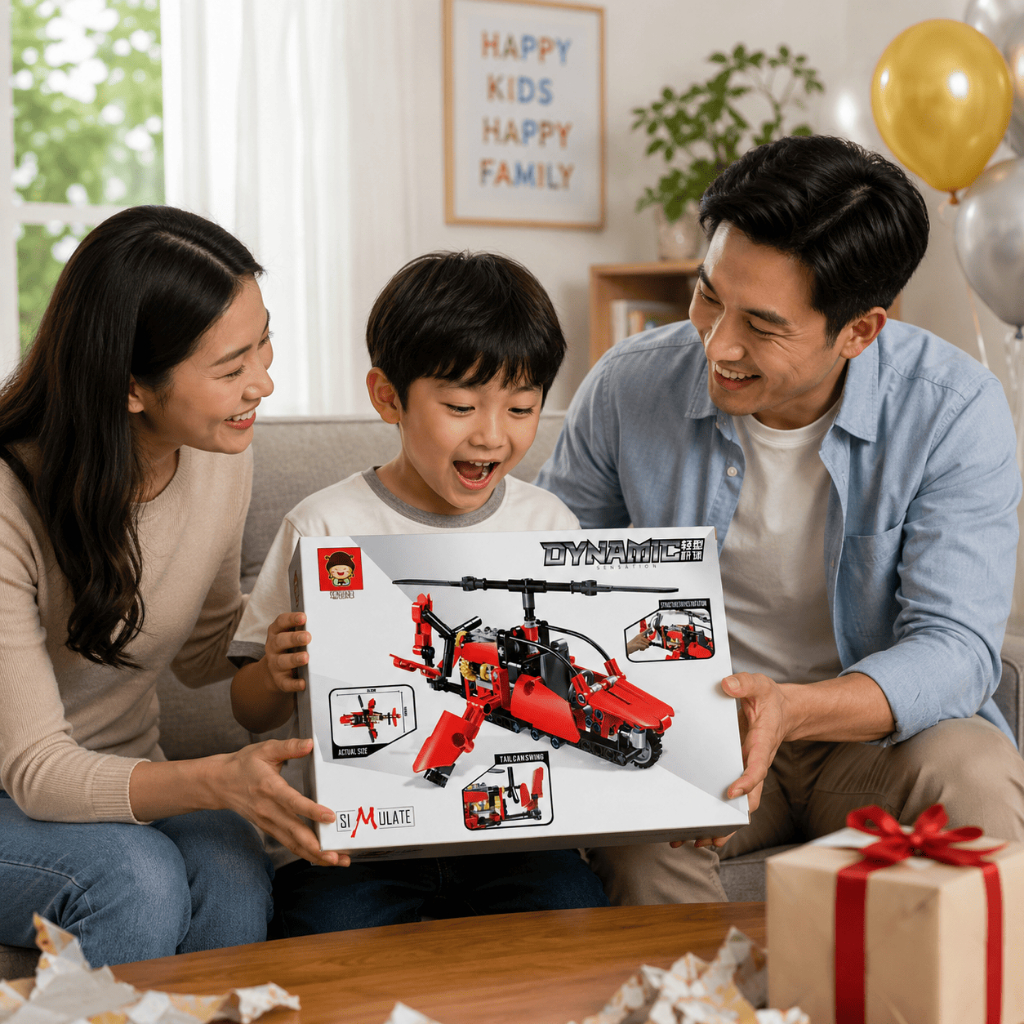 Bộ Lắp Ráp Trực Thăng Cơ Khí Đồ Chơi STEM Giáo Dục Cho Bé Đồ Chơi Trẻ Em