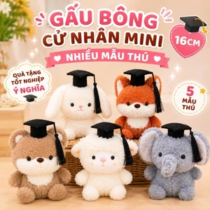 Gấu Bông Cử Nhân Nhiều Mẫu Thú - Quà Tặng Lễ Tốt Nghiệp Cao Cấp, Mềm Mịn Giá Rẻ