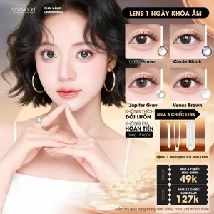 1 chiếc lens 1 ngày cận VIVIMOON khóa ẩm màu tự nhiên (Giá 1 bên mắt, x2 để đặt 1 đôi)