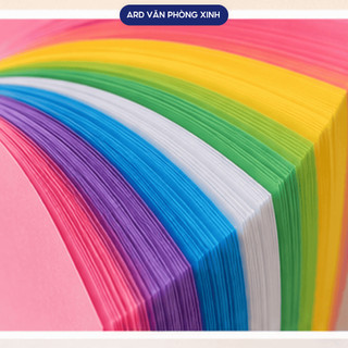 Giấy note màu không keo nhiều size 500-700 tờ, giấy thủ công ghi chú xếp hạc