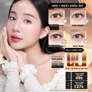 1 Chiếc lens 1 ngày cận VIVIMOON khóa ẩm 4 màu, độ cận từ 0 đến 8 (Giá 1 bên mắt, x2 để đặt 1 đôi)