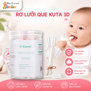 Rơ Lưỡi Que Kuta, Vcoool Chính Hãng Vệ Sinh Miệng Cho Bé DouDou (30 Que) A32