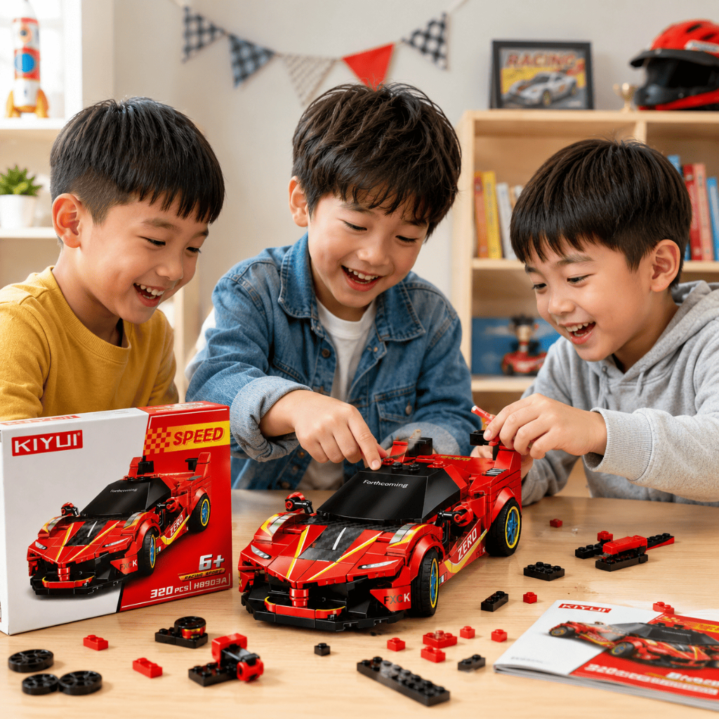 Đồ Chơi Xe Lắp Ráp 320 Mảnh KIYLI, Mô Hình Xe Đua Thể Thao Cho Bé 6+, Đồ Chơi STEM