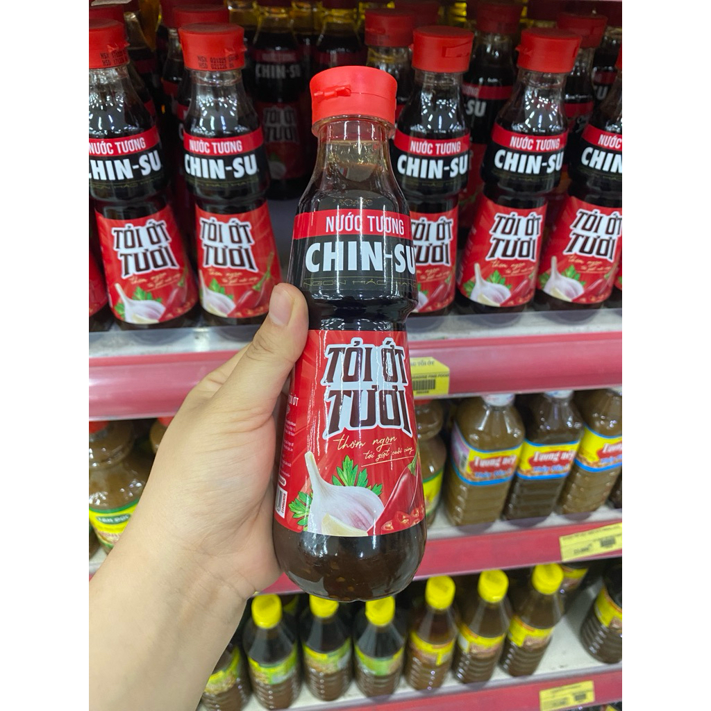 Nước tương chin su nấm shitake/chinsu tỏi ớt ngon đậm vị