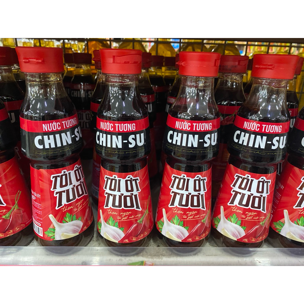 Nước tương chin su nấm shitake/chinsu tỏi ớt ngon đậm vị
