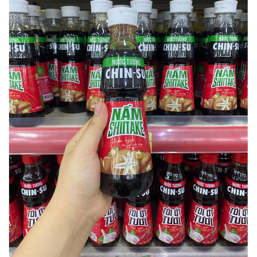 Nước tương chin su nấm shitake/chinsu tỏi ớt ngon đậm vị