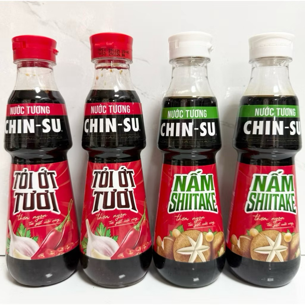 Nước tương chin su nấm shitake/chinsu tỏi ớt ngon đậm vị
