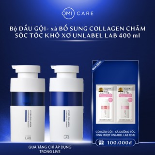Bộ Dầu Gội Xả Unlabel LAB Hydro Collagen Moist Phục Hồi Tóc Khô Xơ Dưỡng Ẩm Mềm Mượt
