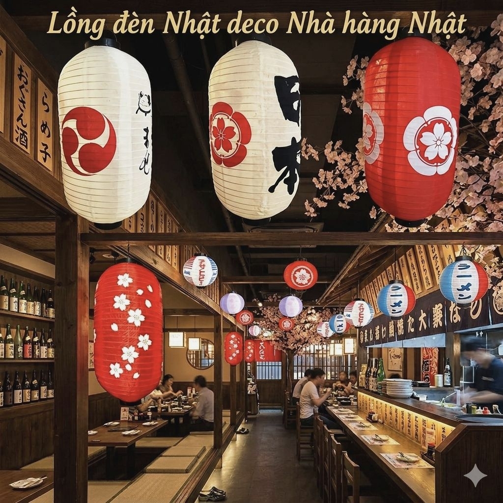 [LỒNG ĐÈN NHẬT]Lồng đèn phong cách Nhật 12inch 30x55cm/10in 23x45cm/30x30cm