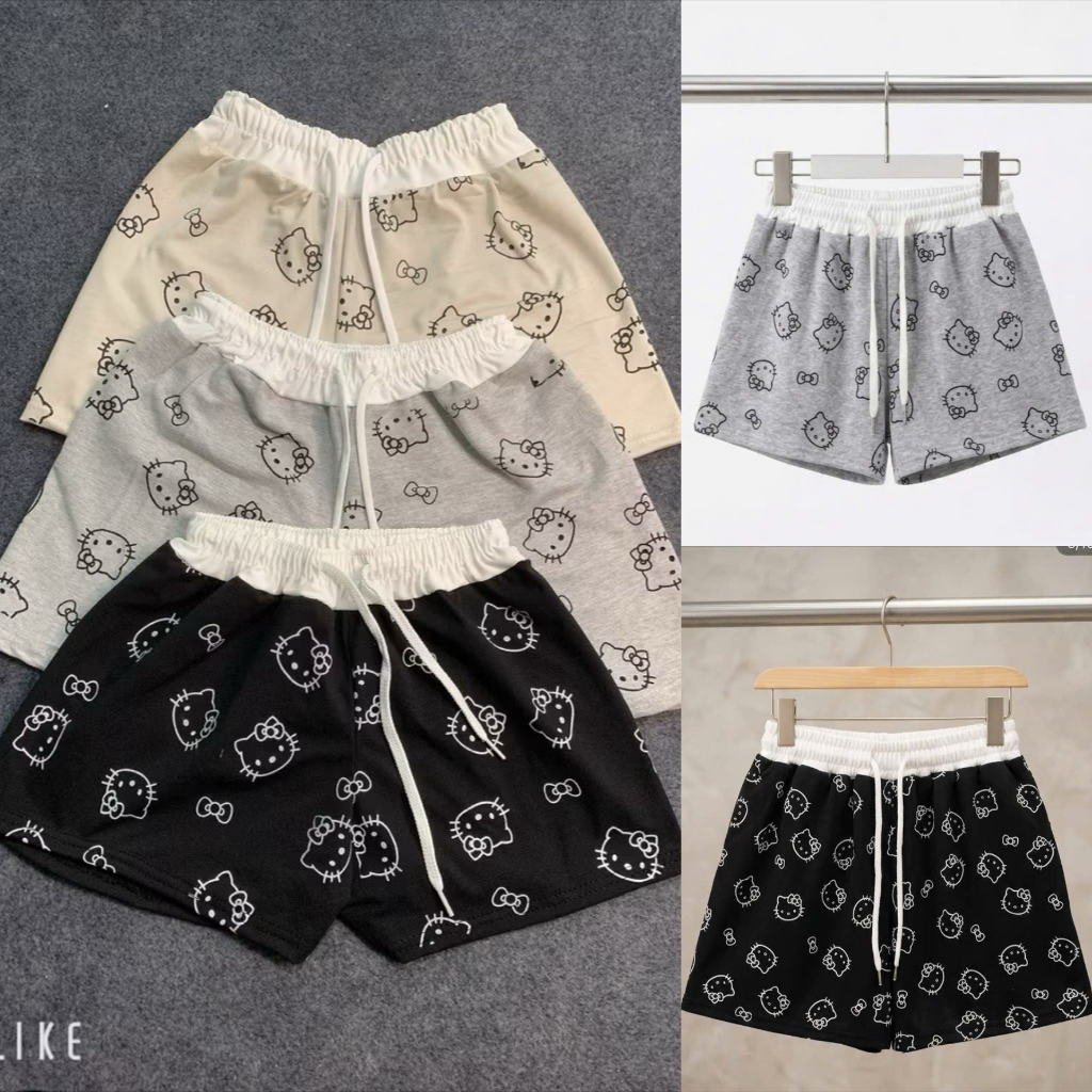 [ Combo 2 Màu Và Có Bán Lẻ ] Quần Short Đùi Nữ Hello Kitty Nữ Mặc Nhà Đi Chơi Dễ Thương