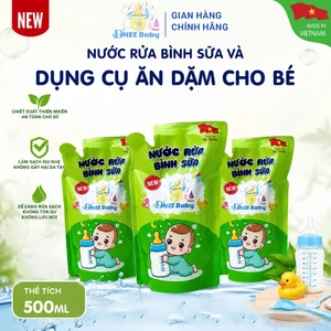 Nước Rửa Bình Sữa Dnee Baby 500ml Chính Hãng |Rửa Bình, Núm Ti, Rau Củ Quả An Toàn Cho Bé Sơ Sinh