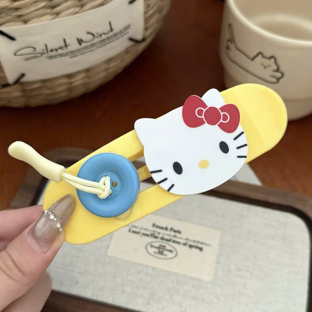 Kẹp Tóc Hình Hello Kitty Dễ Thương – Phụ Kiện Tóc Nữ Cute, Trẻ Trung Chuẩn Phong Cách Hàn Quốc