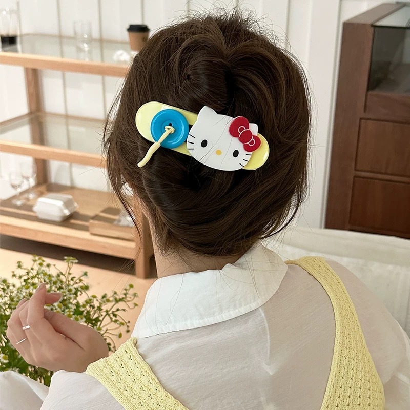 Kẹp Tóc Hình Hello Kitty Dễ Thương – Phụ Kiện Tóc Nữ Cute, Trẻ Trung Chuẩn Phong Cách Hàn Quốc