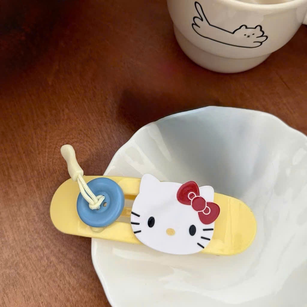 Kẹp Tóc Hình Hello Kitty Dễ Thương – Phụ Kiện Tóc Nữ Cute, Trẻ Trung Chuẩn Phong Cách Hàn Quốc
