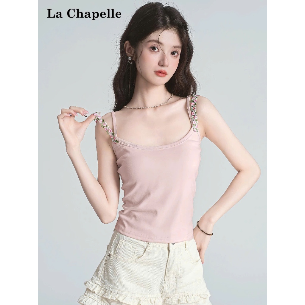 Áo Hai Dây Nữ Có Mút Ngực Dây Hoa Thêu Nổi Ôm Dáng Co Giãn Mềm Mịn Phong Cách Hàn Quốc Dandallovely Hottrend