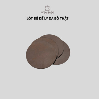 Lót Đế Ly Da Bò Thật Cao Cấp 9cm , Da Nguyên Miếng - (LD01)