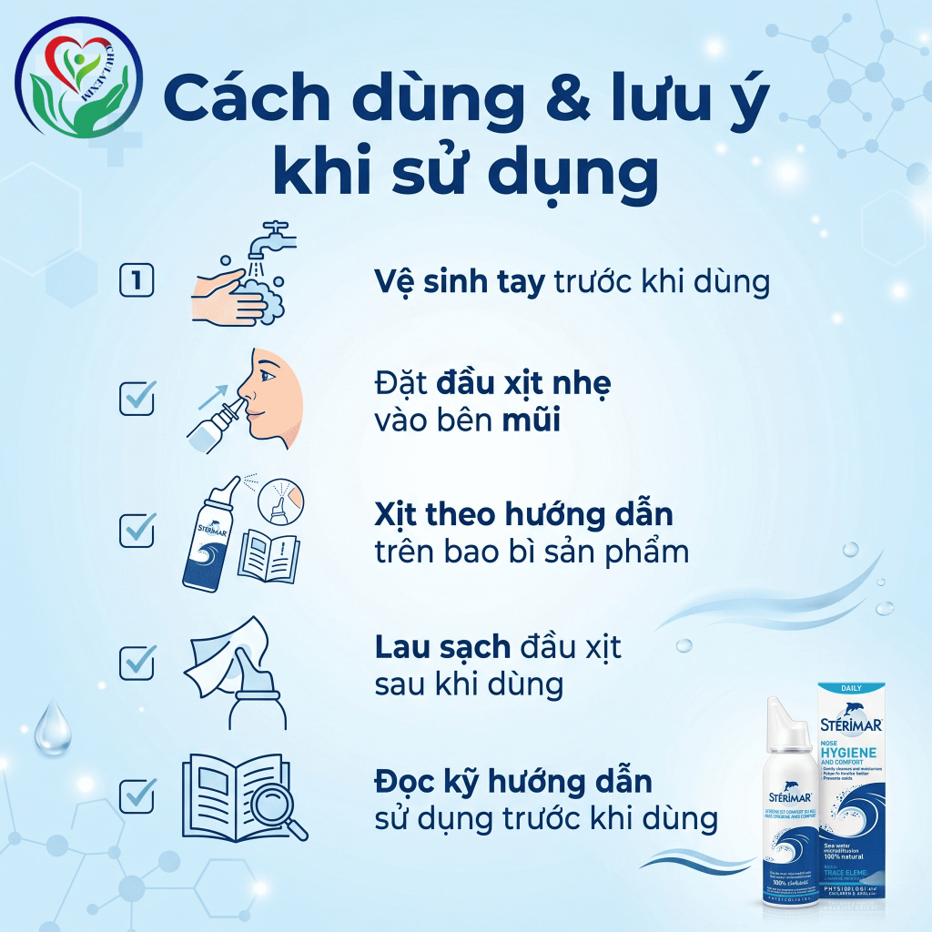 Xịt mũi Sterimar Nose Hygiene and Comfort vệ sinh mũi hằng ngày cho trẻ từ 3 tuổi và người lớn