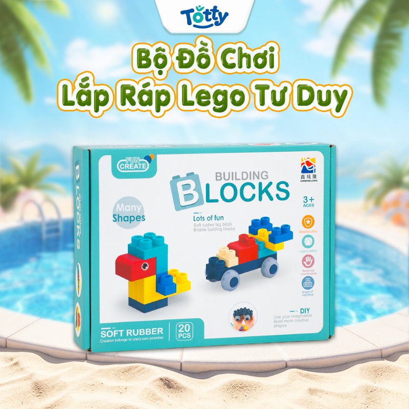 Bộ Lắp Ráp Lego Tư Duy Cho Bé, Đồ Chơi Giáo Dục Phát Triển Trí Não, Sáng Tạo
