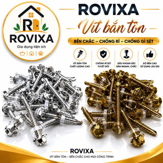 Vít Bắn Tôn Inox(giá 200g) - Mạ Vàng Đầu Lục Giác nhiều kích cỡ