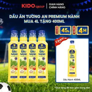 Combo 4 chai Dầu Đậu Nành 1L Tường An Premium