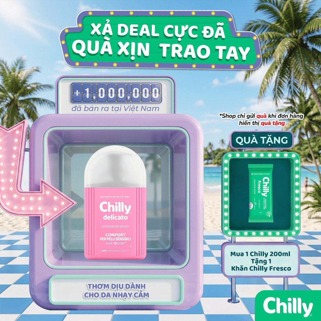 (CHẠM DỊU NÂNG NIU) Dung dịch vệ sinh phụ nữ Chilly Delicato 200ml thơm dịu dành cho da nhạy cảm