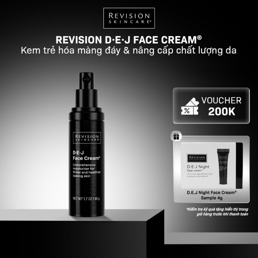 [LIVE] Kem Dưỡng Trẻ Hóa Màng Đáy Và Nâng Cấp Chất Lượng Da Toàn Diện REVISION SKINCARE D·E·J Face Cream 48g