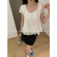TRIANGLE - Girly Blouse (Cân nhắc kỹ, return is not welcomed) Áo sơ mi cách điệu chuẩn tag Wgwe style Hàn Quốc