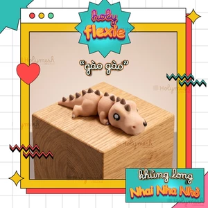 Móc khóa khớp nối Khủng Long Dinosaurs Flexi - Nhai Nha Nhò - đồ chơi in 3d nhiều màu - Holymesh