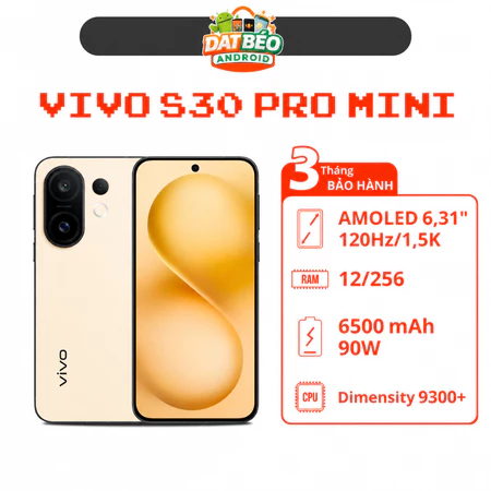 vivo S30 Pro Mini 5G 12GB/256GB Dimensity 9300+ Máy Trần Like New 99% Zin Đẹp