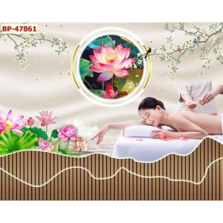 Tranh trang trí spa dưỡng sinh, decor gội đầu dưỡng sinh, tranh ngâm chân thảo dược in trên vải lụa (tặng kèm keo dán)