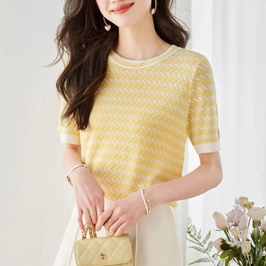 Áo len mongtoghi QC,áo len dệt kim nữ hàng thanh lý hoạ tiết dễ thương size 55-62kg