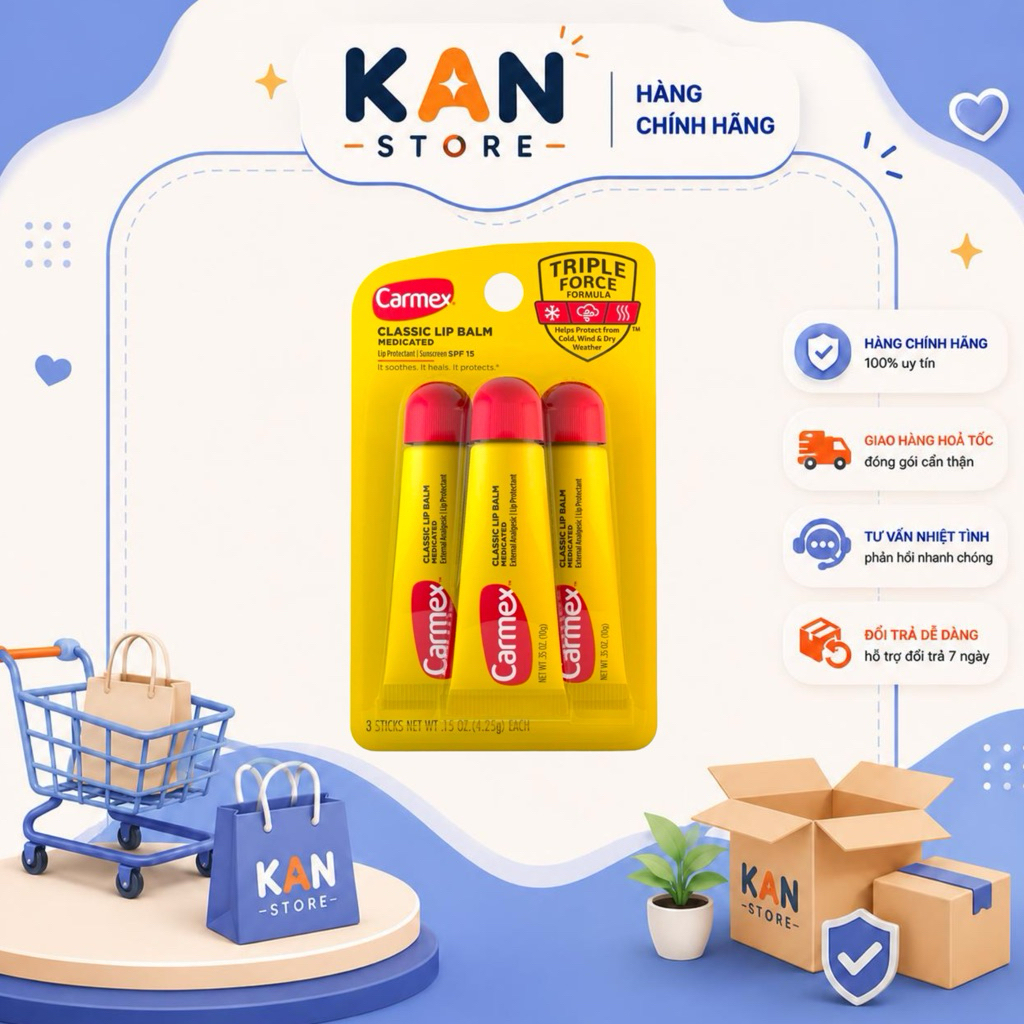 [HOẢ TỐC HCM] Son dưỡng môi Carmex Lip Balm - cấp ẩm làm mềm môi