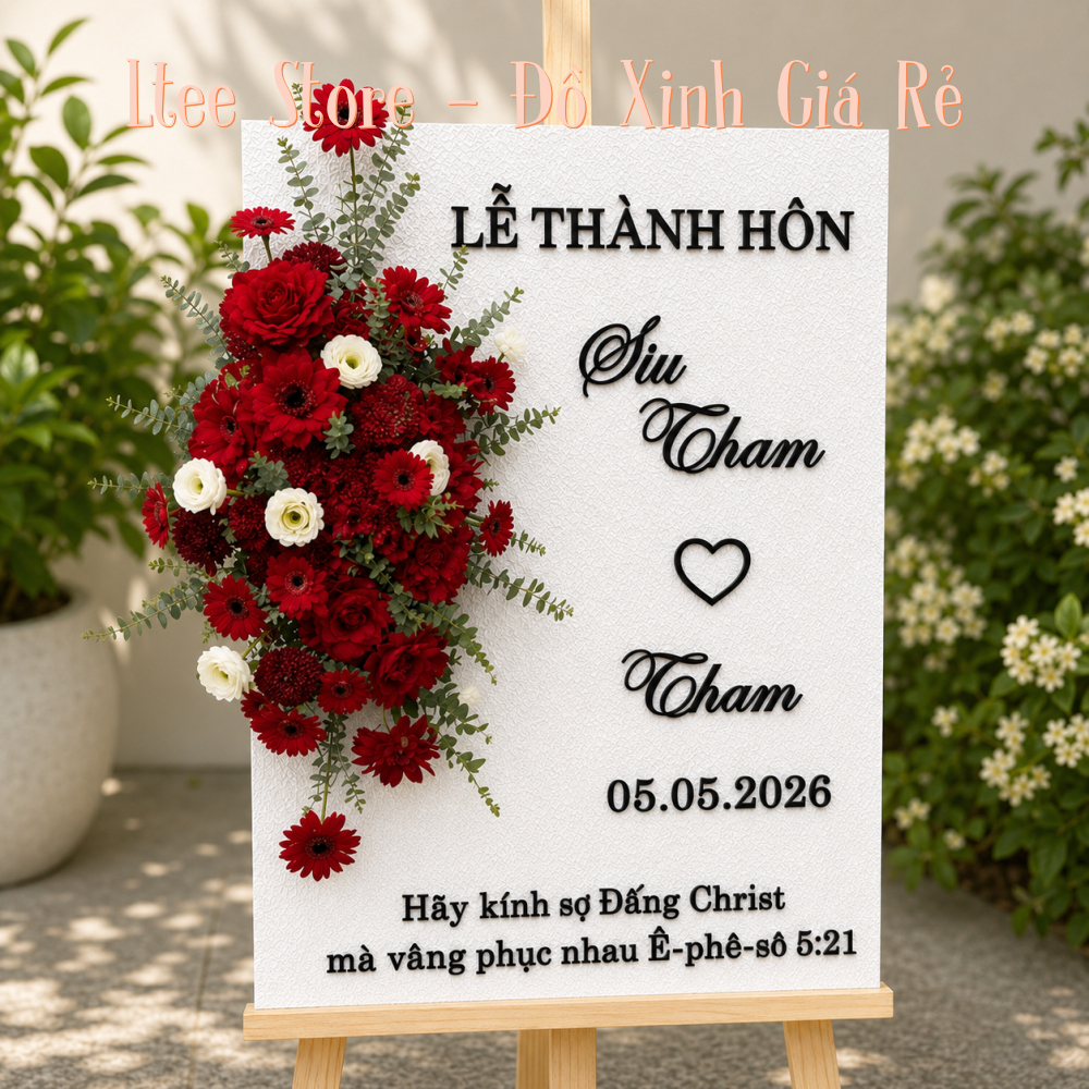 Bảng Welcome Thạch Cao Đắp Nổi 3D In Tên Theo Yêu Cầu Sang Trọng Cao Cấp