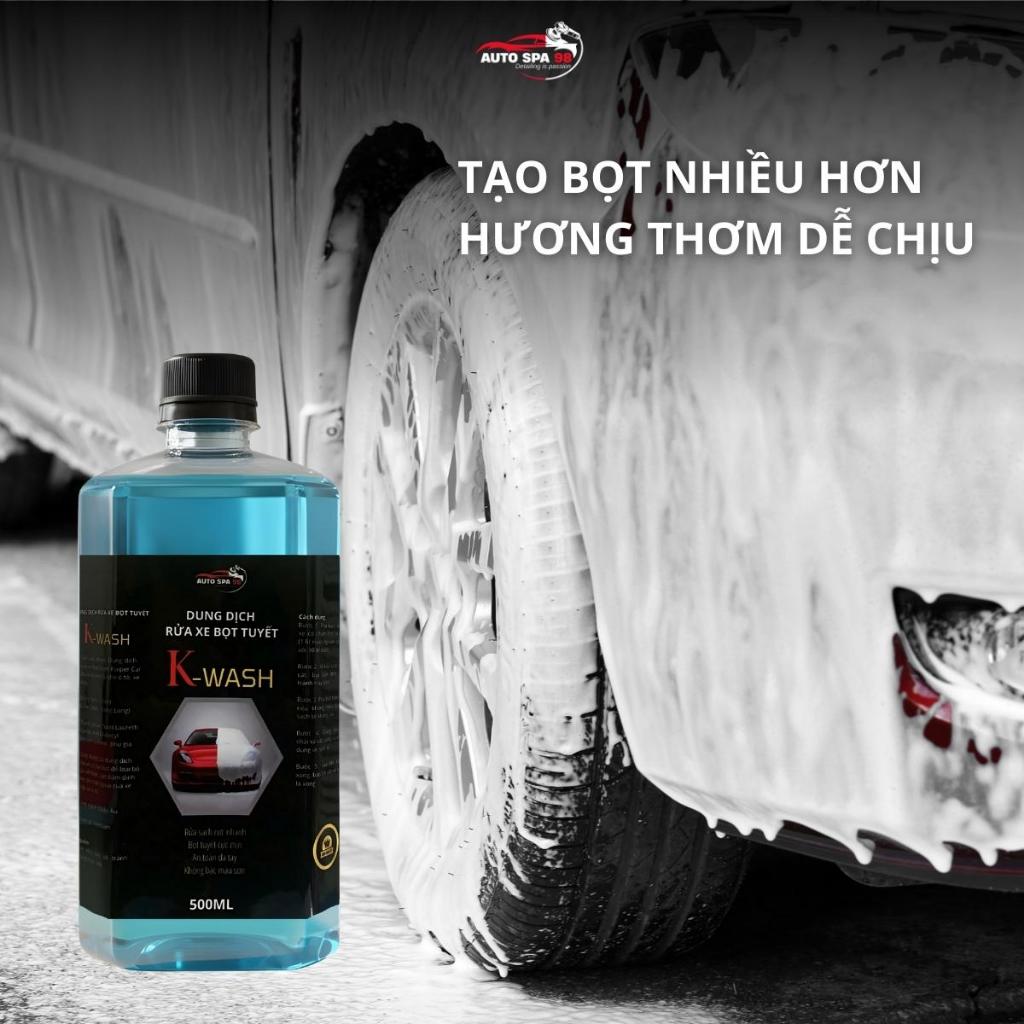 Combo Bình Phun Bọt Tuyết Áp Suất 2L + Dung Dịch Rửa Xe K-WASH 500ml | Rửa Xe Ô Tô Xe Máy, Tạo Bọt Mịn, Bóng Sơn