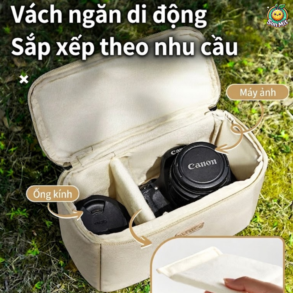 Túi/ Hộp đựng máy ảnh DSLR, túi bảo quản ống kính máy ảnh, tương thích với các dòng máy ảnh Fujifilm, Canon EOS và Sony.