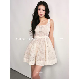 SEO STUDIO - Váy ren hai dây bản to bồng xoè (kèm quần bảo hộ) - Chlooncee Dress