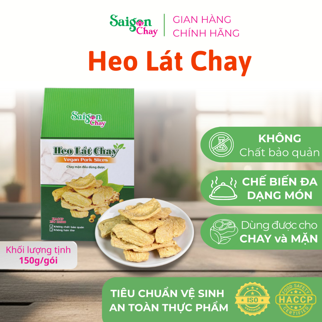 Heo lát chay từ Saigon Chay ngon, an toàn, không chất bảo quản