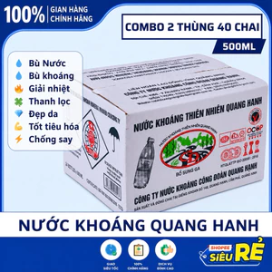 combo 2 thùng Nước Khoáng Quang Hanh 500ml/chai