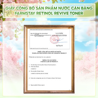 Nước Cân Bằng FarmStay Retinol Revive Toner – Dưỡng Sáng Mờ Nếp Nhăn Cấp Ẩm 200ml