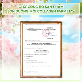 Son Dưỡng Môi Collagen Farmstay – Dưỡng Ẩm Mềm Mượt Giảm Khô Nứt Lip Balm 10ml