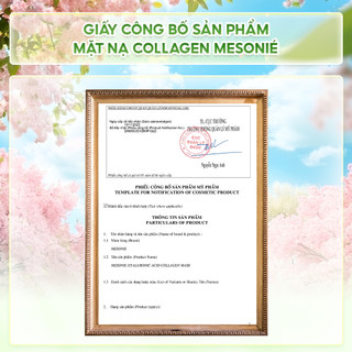 Mặt Nạ Collagen MESONIÉ – Dưỡng Trắng Cấp Ẩm Ngăn Ngừa Lão Hóa Phục Hồi Da